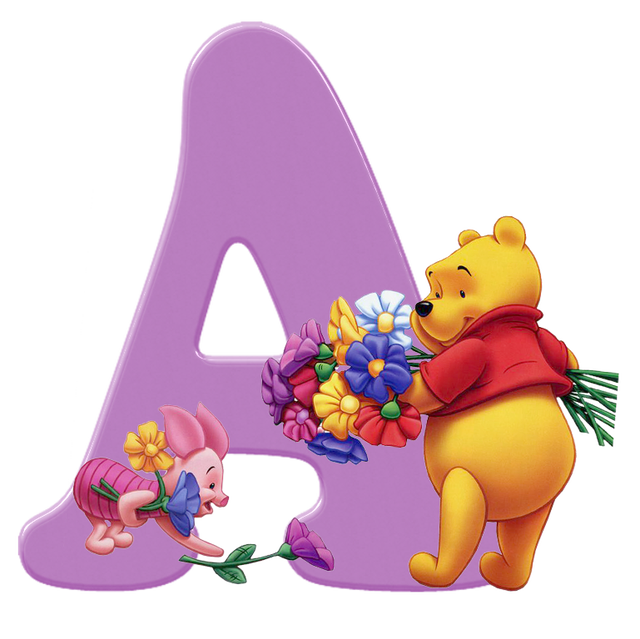 Round Beads Diamond Paintings Art Letter A Winnie The Pooh