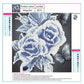 Diamond Painting - Partial Round - Blue Flower