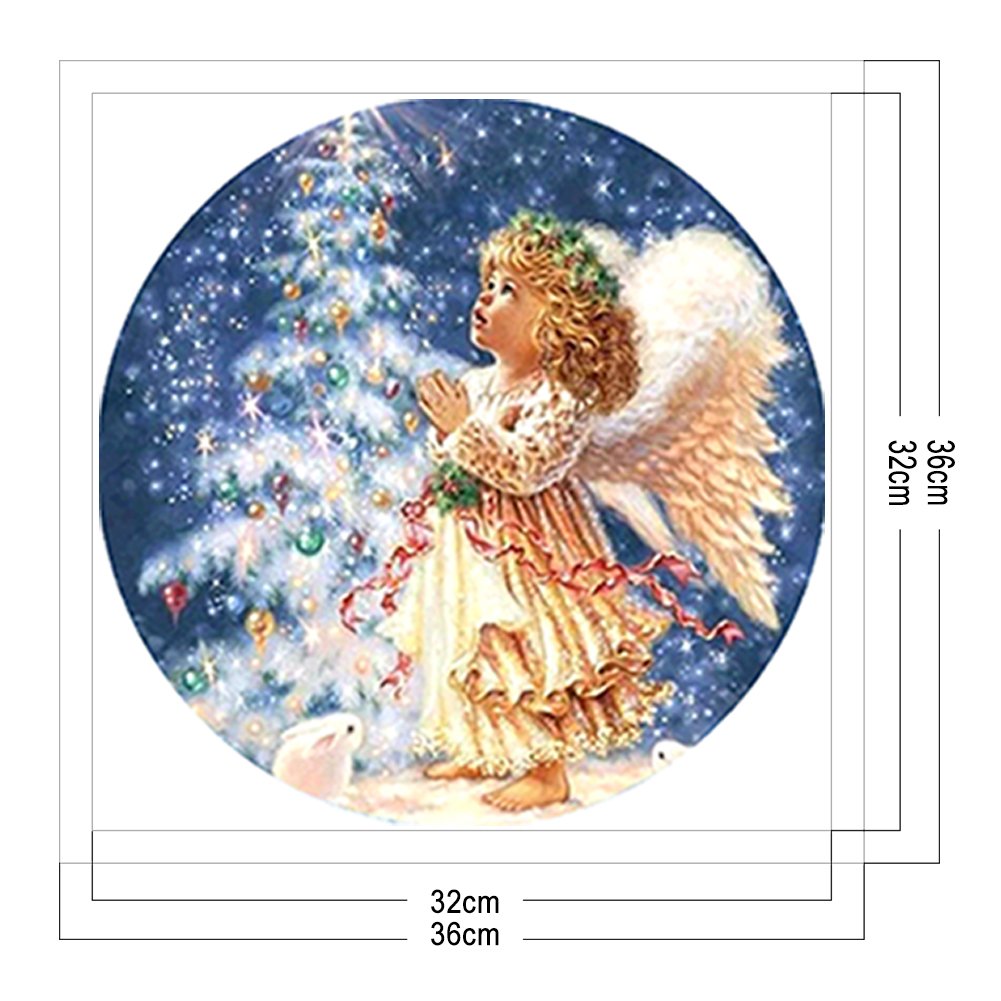 11CT Stamped Cross Stitch - Angel(36*36CM) A