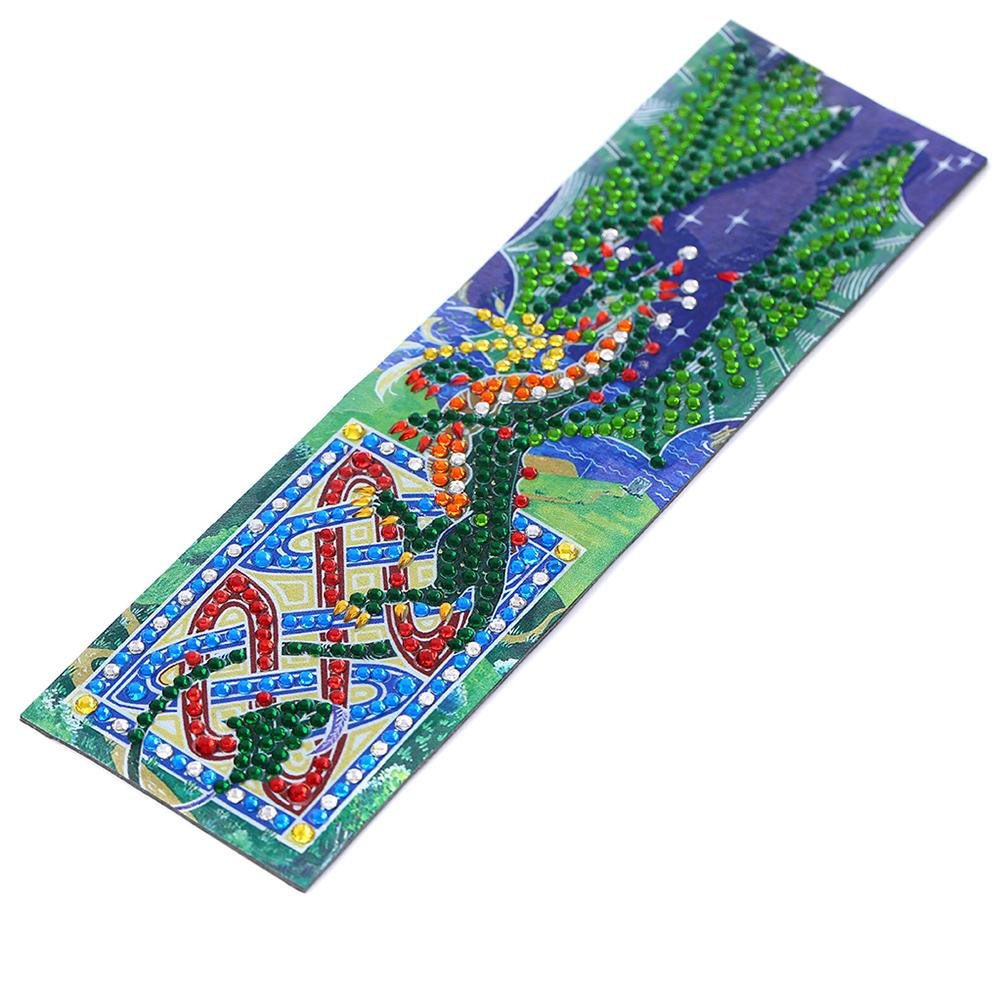 DIY Dragon Special Shaped Diamond Painting Leather Tassel Bookmark Crafts