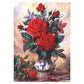11ct Stamped Cross Stitch Red Flower(40*50cm)
