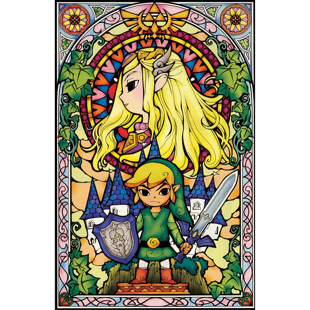 5D Diy Diamond Painting Kit Full Round Beads Legend of Zelda