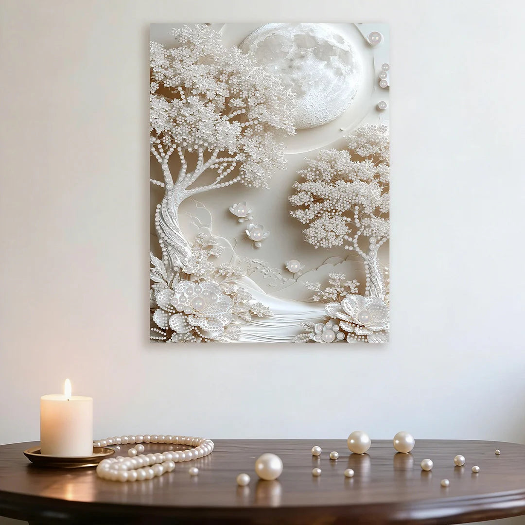 DIY Pearl Painting With Frame - Handmade Self-Adhesive Pearls - Tree(30*40cm)