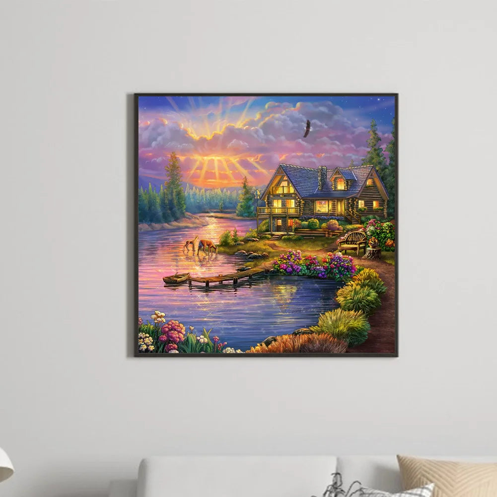 Diamond Painting - Full Round / Square - Rural At Dusk