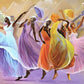 African dancing girl Full Round Diamond embroidery Kits