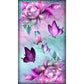 5D Diy Diamond Painting Kit Full Round Beads Flower Butterfly (30*48cm)
