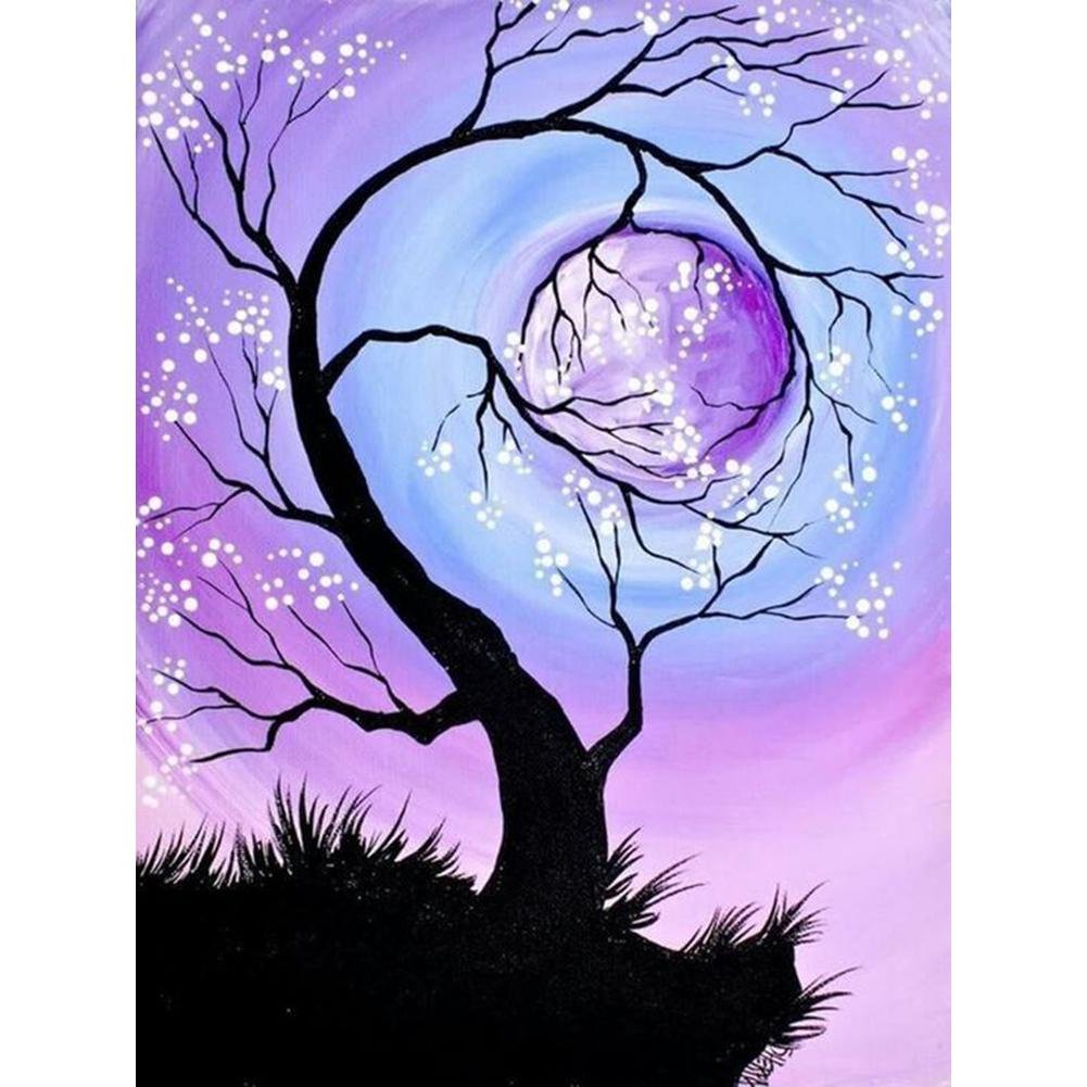 5D Diy Diamond Painting Kit Full Round Beads Magic Tree