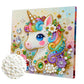DIY Pearl Painting With Frame - Handmade Self-Adhesive Pearls - Unicorn (25*25cm) A