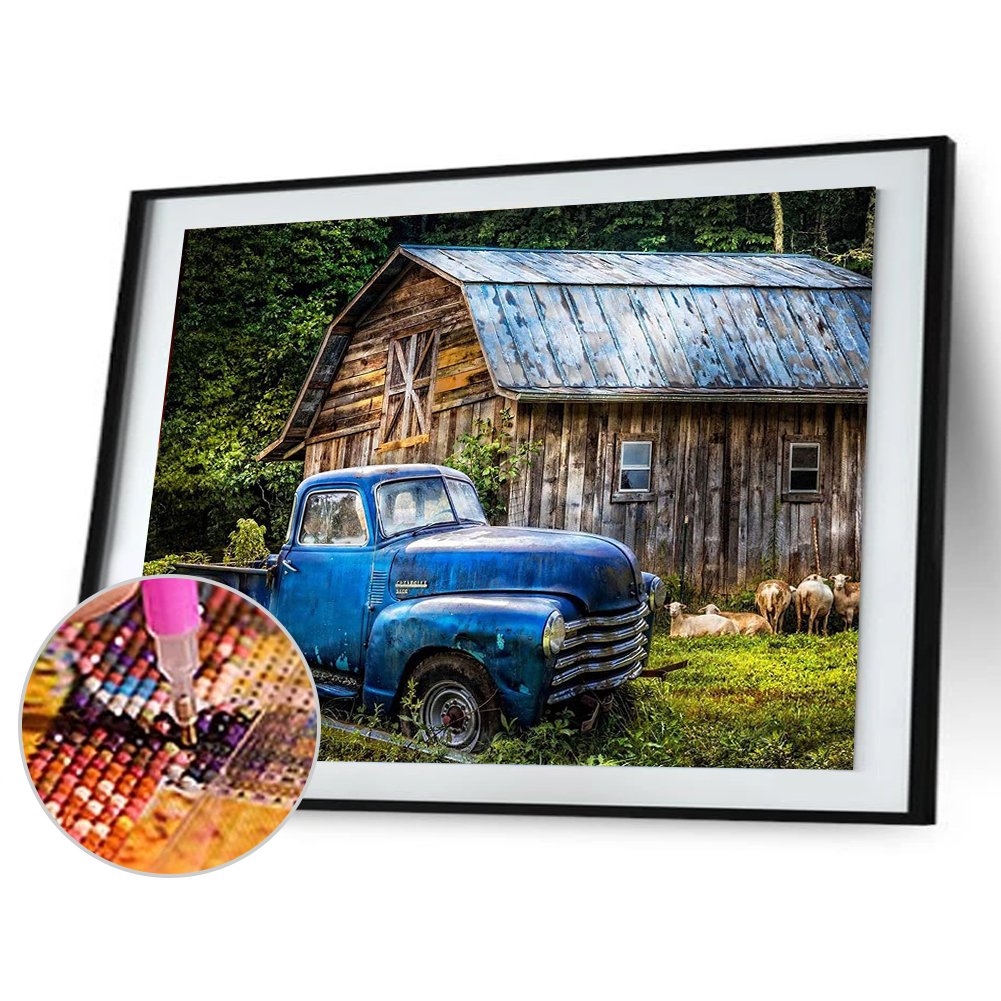 Diamond Painting - Full Round - Blue Car