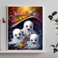 Diamond Painting - Full Round / Square - Three Halloween Ghosts