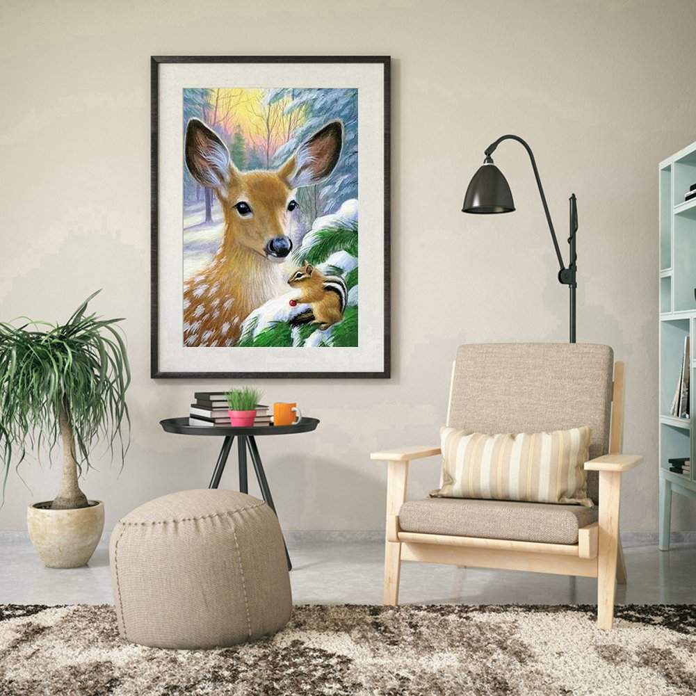 Diamond Painting - Full Round - Deer And Squirrels
