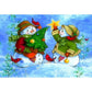 5D Diy Diamond Painting Kit Full Round Beads Snowman Couple