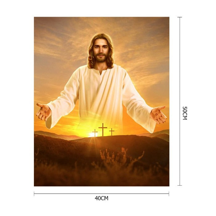 Religious Jesus Hand Painted Canvas Picture Living Room Decoration