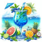 Diamond Painting - Full Round / Square - Summer Beach Drink