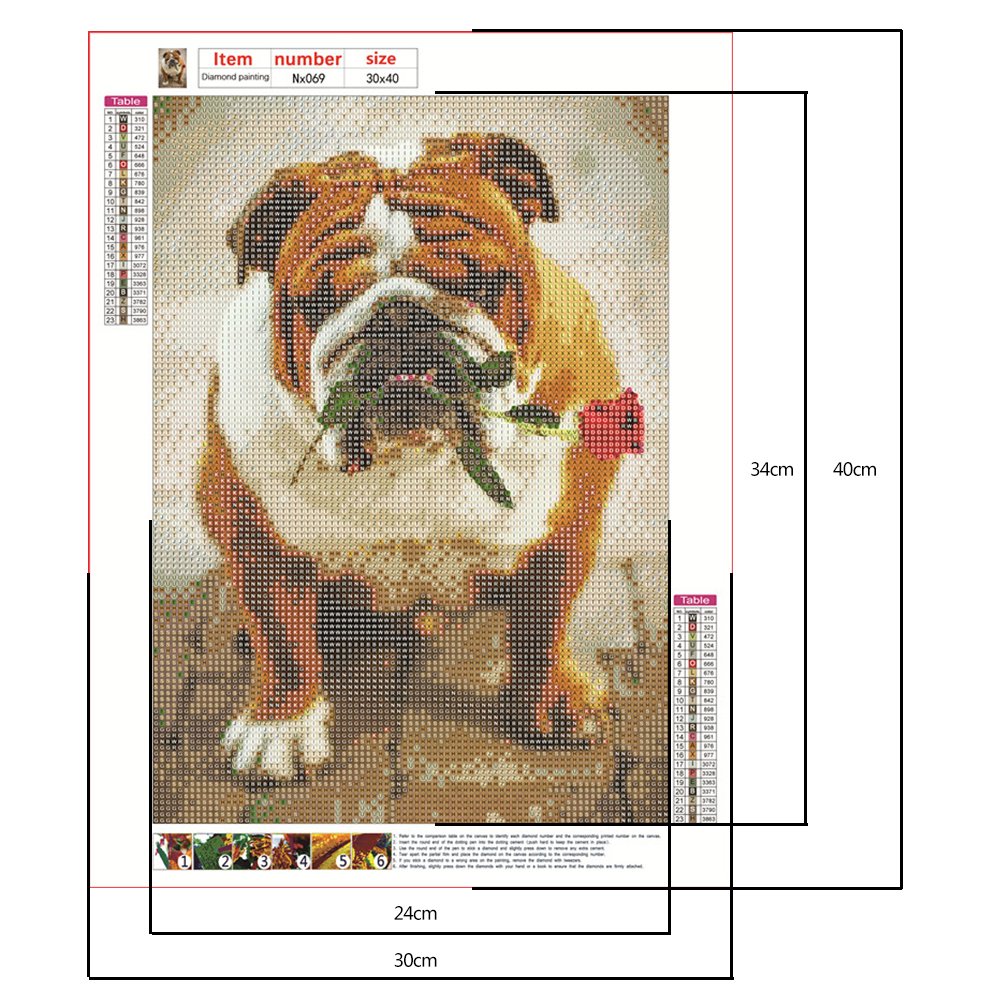 Diamond Painting - Full Round - Dog 23