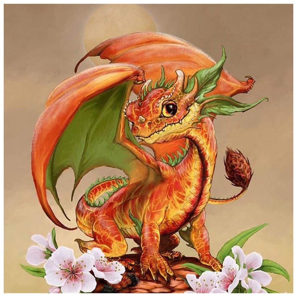 DIY 11CT Stamped Dragon Cross Stitch (40*40CM)