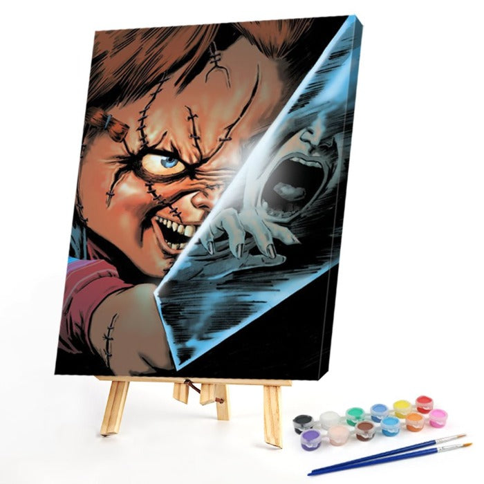 Chaki Paint By Numbers Kit Oil Painting Canvas Acrylic Picture