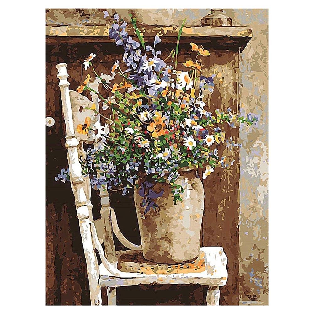 5D Diy Diamond Painting Kit Full Round Beads Flowers (45*35cm)