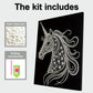 DIY Pearl Painting With Frame - Handmade Self-Adhesive Pearls - Unicorn (30*40cm) B