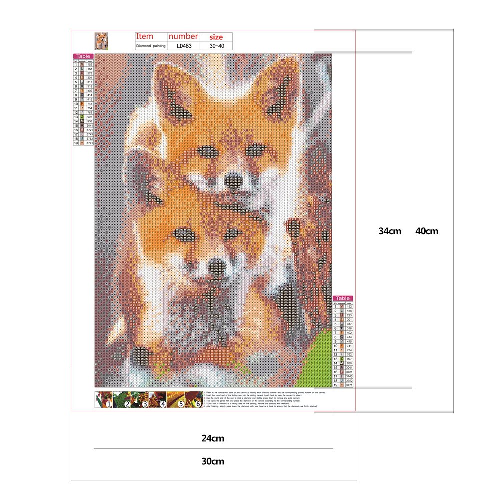 Diamond Painting - Full Round - Fox B
