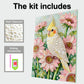 DIY Pearl Painting With Frame - Handmade Self-Adhesive Pearls - Cockatiel (30*40cm) B