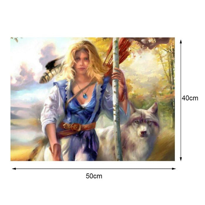  Paint by Number No Mixing Oil Painting Charming Lady Craft Wall Decor