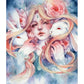 Rabbit Girl 11CT Stamped Cross Stitch Needle Artwork (40*50CM)