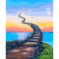 Oil Painting By Numbers Road to the Sky Canvas Acrylic Color Drawing Picture