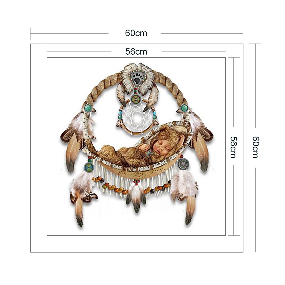 11CT Stamped Cross Stitch - Cradle Baby (60*60CM)