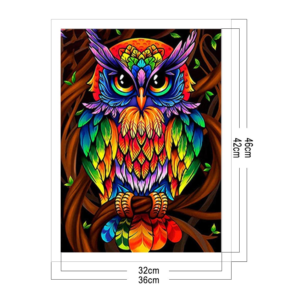 11CT Stamped Cross Stitch - Owl(36*46CM) D