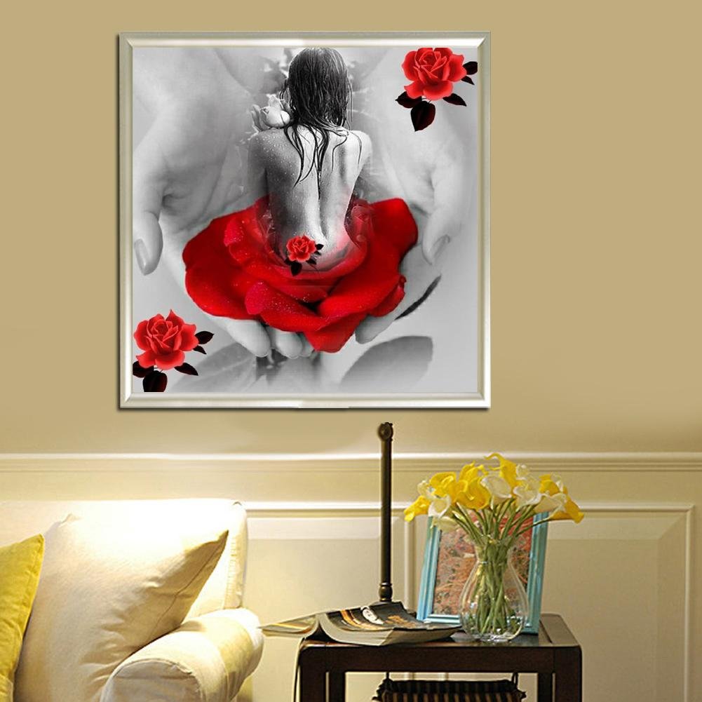 Diamond Painting - Partial Round - Rose Girl