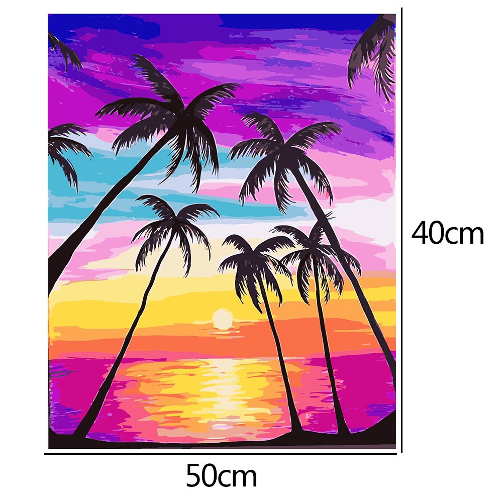 Paint By Number - Oil Painting - Seaside Sunset (40*50cm)