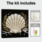 DIY Pearl Painting With Frame - Handmade Self-Adhesive Pearls - Shell (25*25cm) B