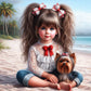 Diamond Painting - Full Round / Square - Dog and Girl S