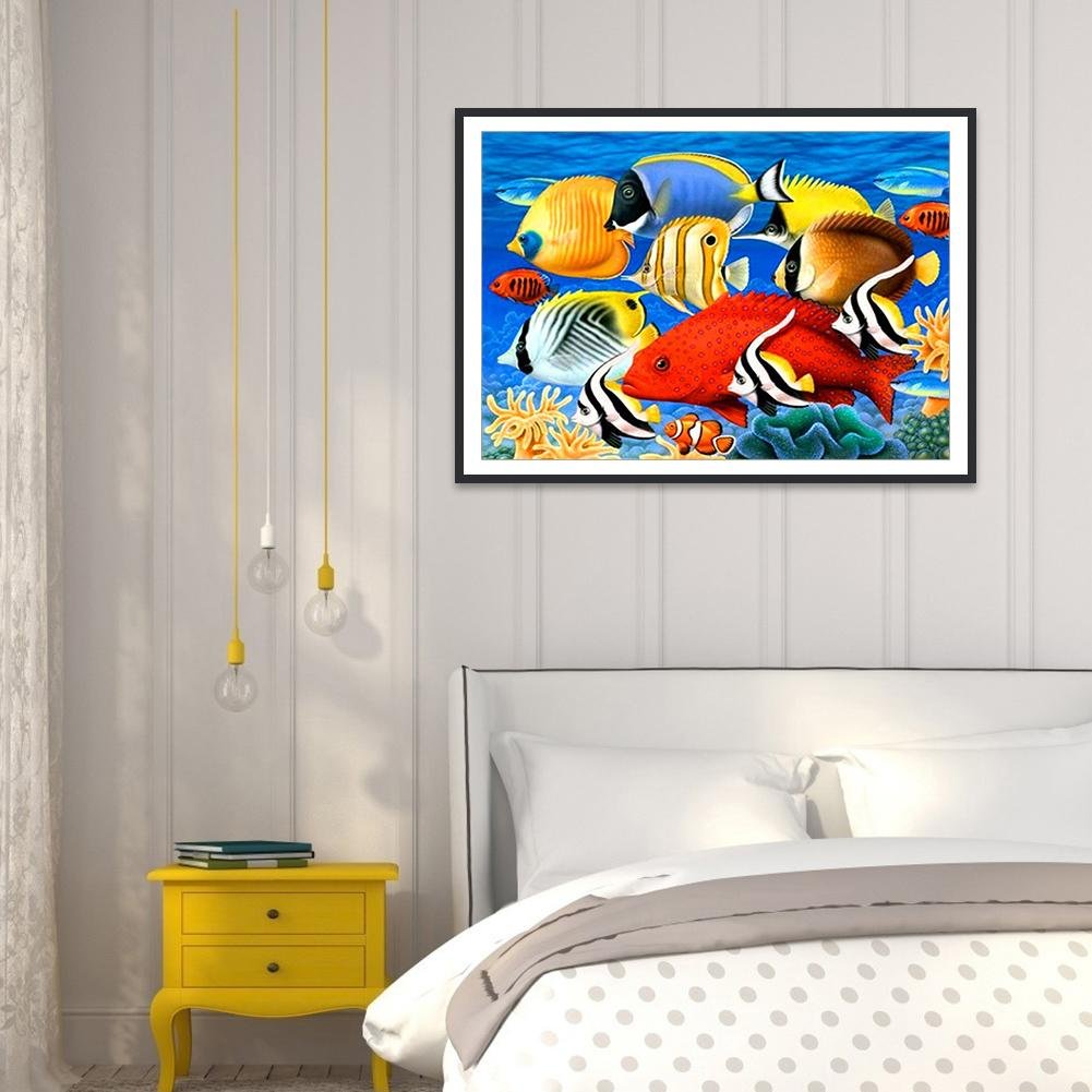 Diamond Painting - Full Round - Colorful Fish