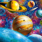 Diamond Painting - Full Round - Colorful Planet