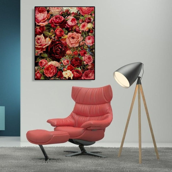 Painting By Numbers Kit Oil Painting Craft Home Wall Picture Bloom Flowers