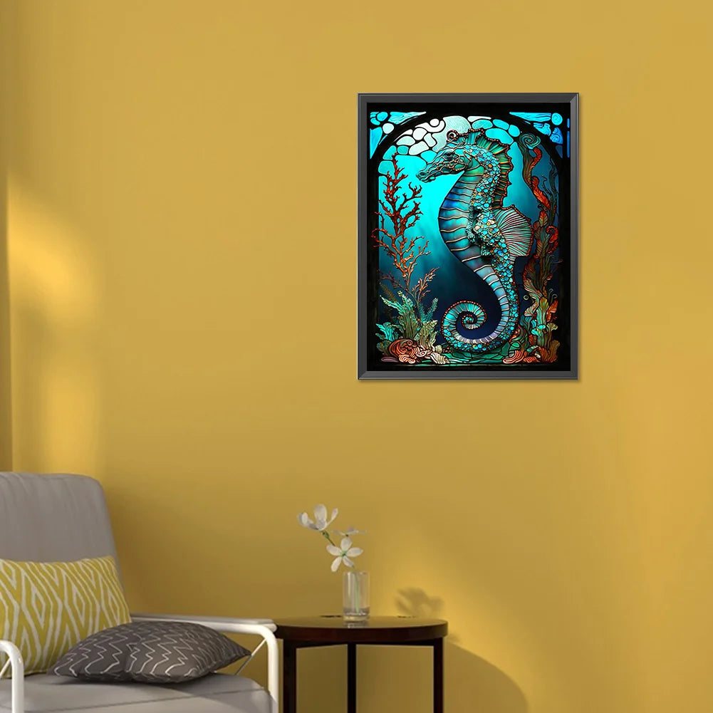 5D DIY Diamond Painting - Full Round / Square  - Seahorse Marine Organism C