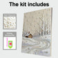 DIY Pearl Painting With Frame - Handmade Self-Adhesive Pearls - Snowy Field (30*40cm)