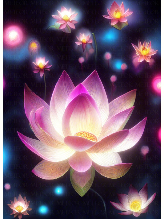 Lotus Flower | Full Round/Square Diamond Painting Kits 50x70cm 60x80cm A