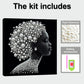 DIY Pearl Painting With Frame - Handmade Self-Adhesive Pearls - Lady (30*30cm) C
