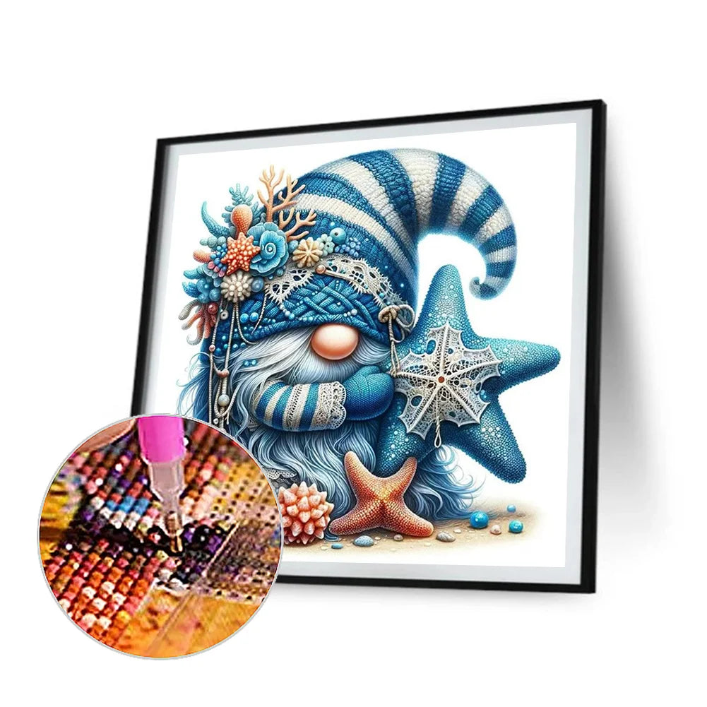 Diamond Painting - Full Round / Square - Gnome Star Fish