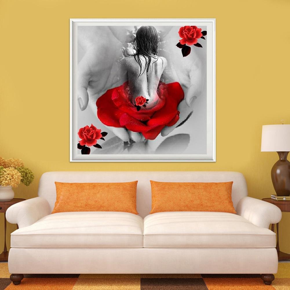 Diamond Painting - Partial Round - Rose Girl