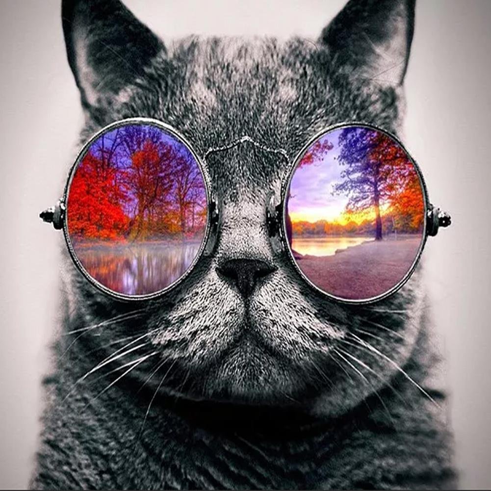 Diamond Painting - Full Round - Cool Cat