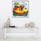 Diamond Painting - Full Round - Swimming Dog 1