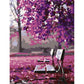 Oil Painting By Numbers Kits Chair under Tree Picture Drawing Acrylic Canvas