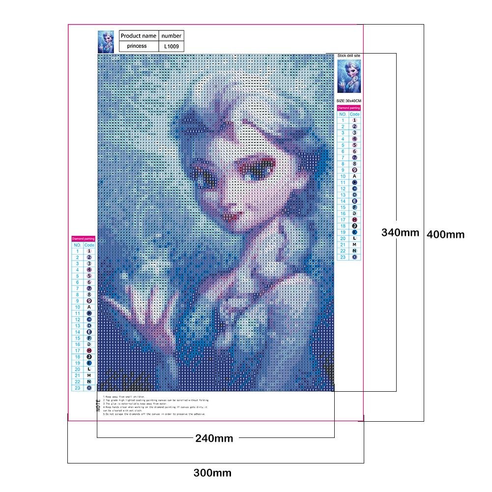 Elsa Full Drill Diamond Painting Size