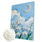 DIY Pearl Painting With Frame - Handmade Self-Adhesive Pearls - Flower Moon (30*40cm)