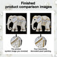 DIY Pearl Painting With Frame - Handmade Self-Adhesive Pearls - Elephant (25*25cm) B