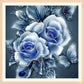 Diamond Painting - Partial Round - Blue Flower